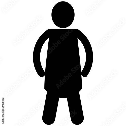 A solid icon of a man editable design 


