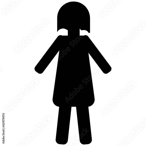 A solid icon of a man editable design 

