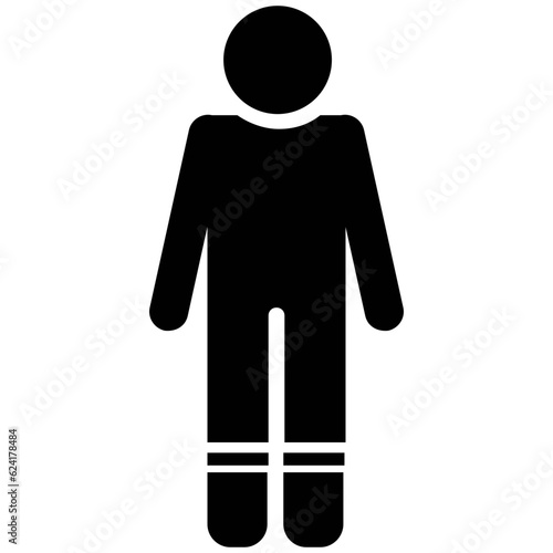 A solid icon of a man editable design 

