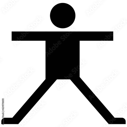 A solid icon of a man editable design 

