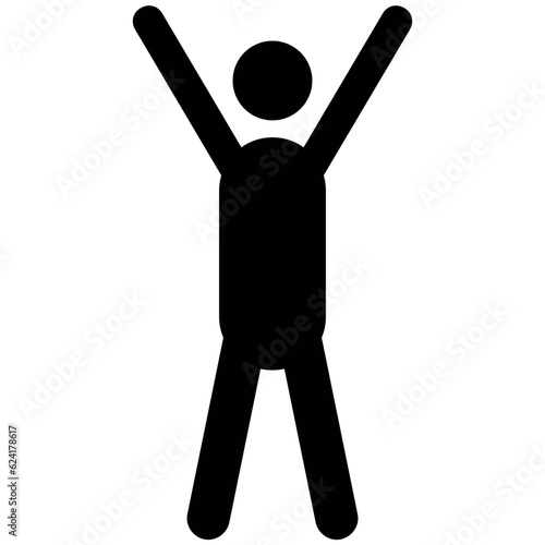 A solid icon of a man editable design 

