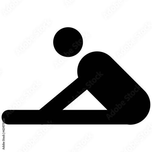 A solid icon of a man editable design 


