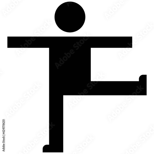 A solid icon of a man editable design 

