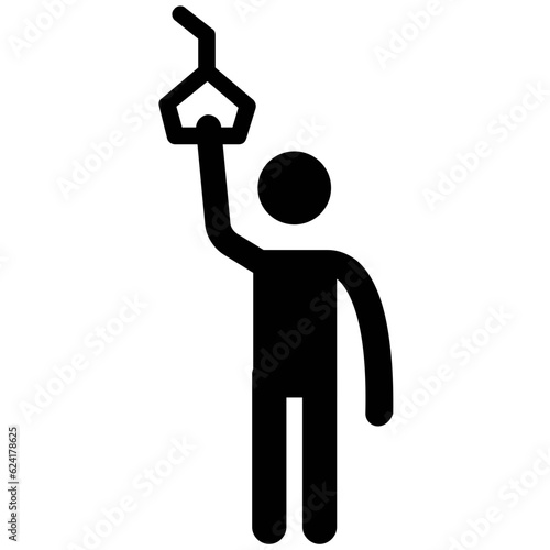 A solid icon of a man editable design 

