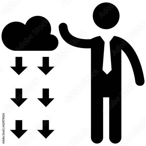 A solid icon of a man editable design 

