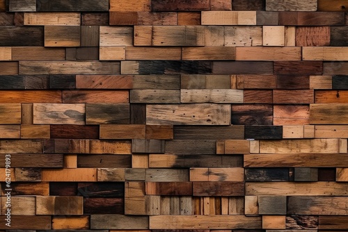 reclaimed wood Wall Paneling texture pattern   Generative AI