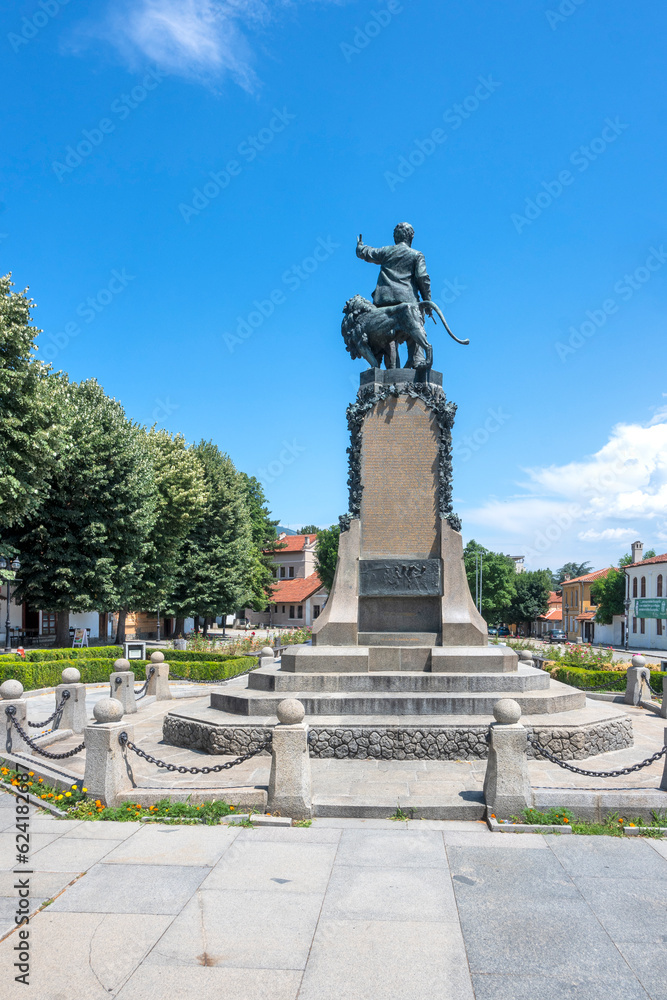 Monument toVasil Levski in town of Karlovo, Bulgaria
