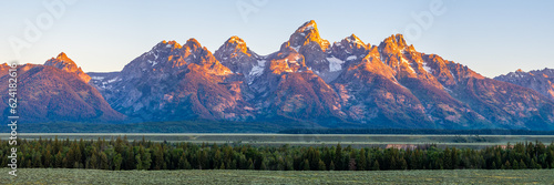 Sunrise in Grand Teton National Park, view from Glacier Overlook