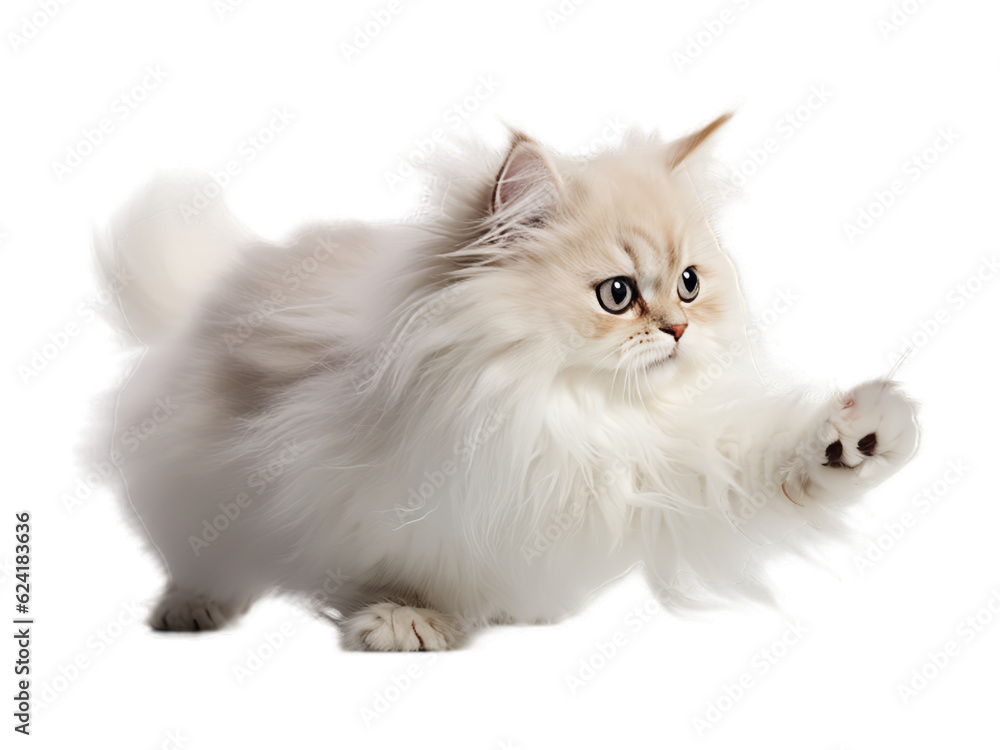 Playful Persian Cat - Transparent Background