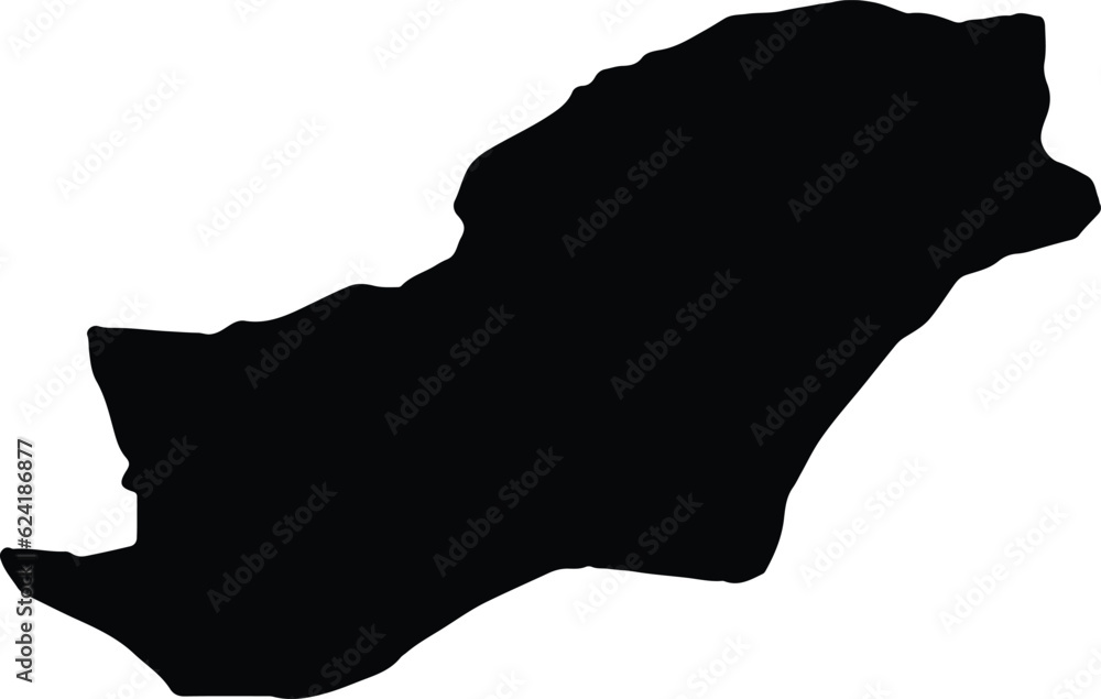Silhouette map of Golestan Iran with transparent background. Silhouette map of Golestan Iran with transparent background.