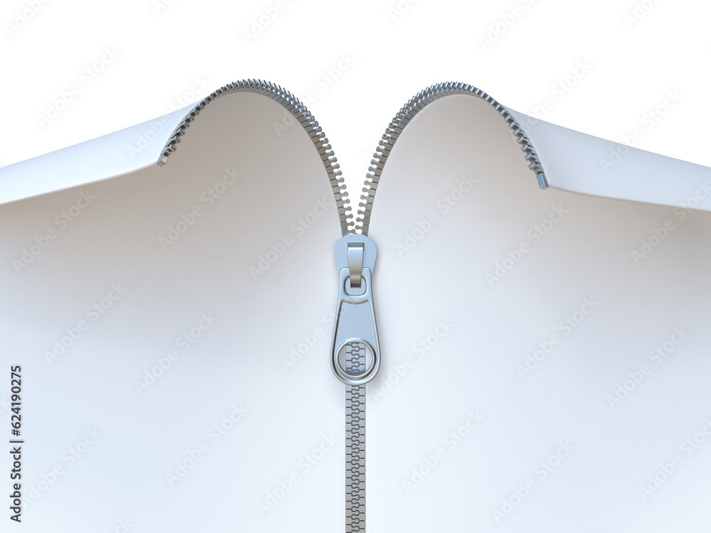 Zipper two side opened 3D