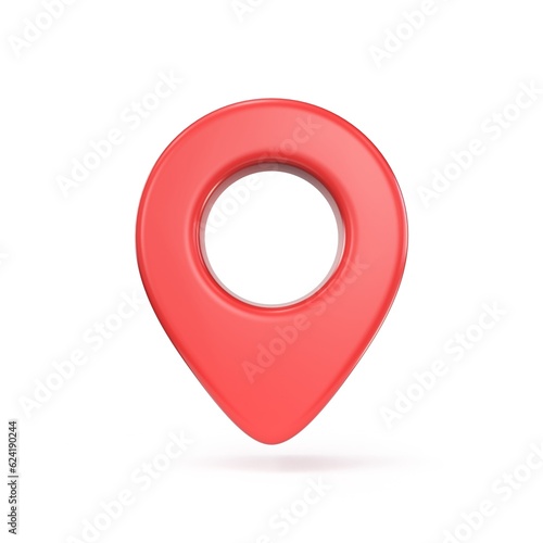 Red map pointer 3D