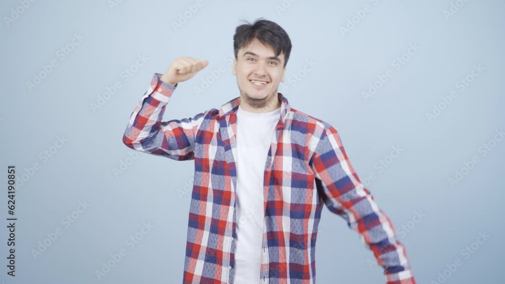 Man giving motivational speech to camera. Man giving motivational speech to camera.