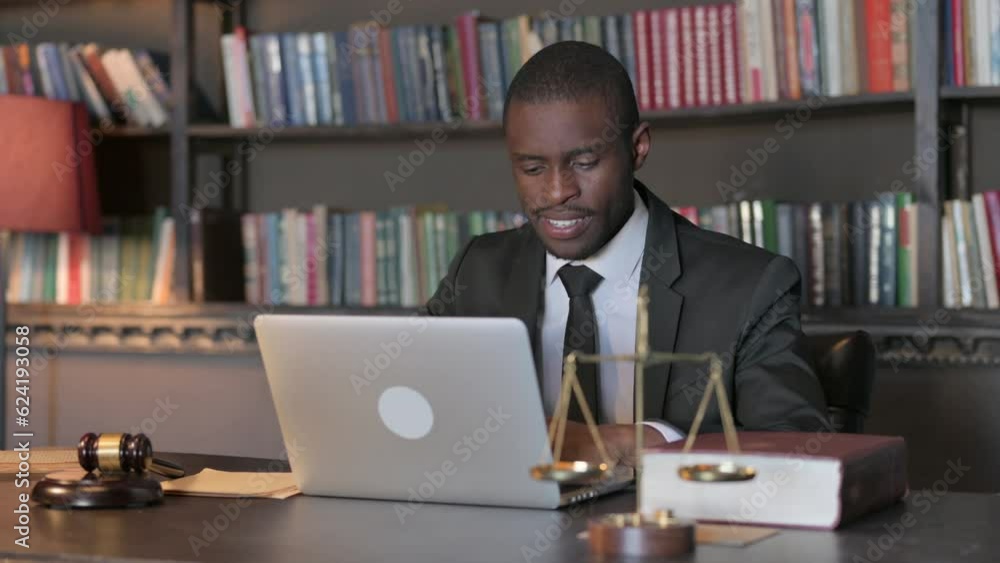 African American Lawyer Working on Laptop African American Lawyer Working on Laptop