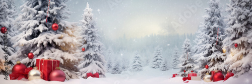 christmas tree with snow