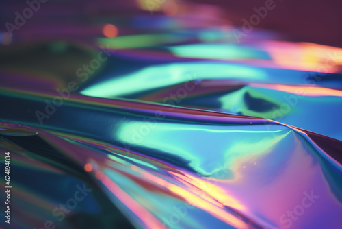 Abstract holographic textured gradient background. Generative AI