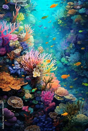 underwater sea floor | Generative AI