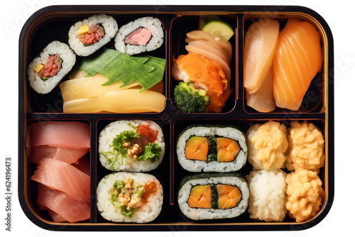 Bento box. isolated object, transparent background