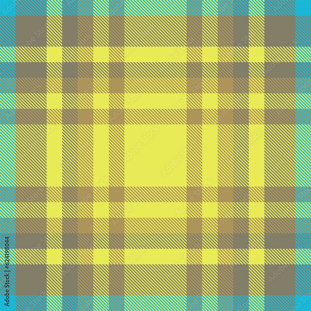 Seamless check background of textile tartan pattern with a texture fabric plaid vector.