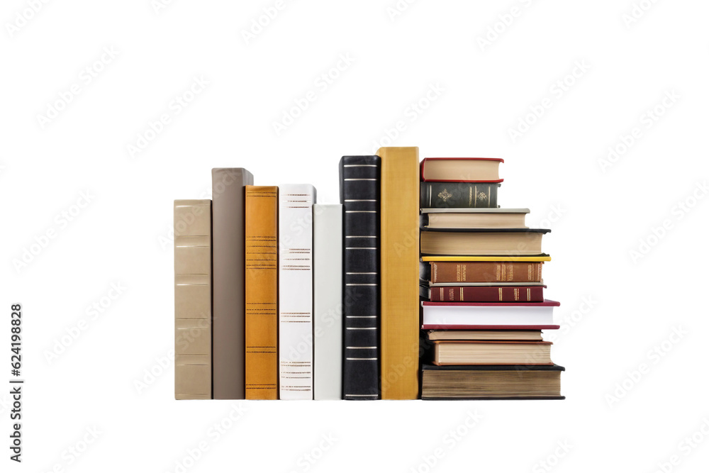 Naklejka premium Collection of Books. isolated object, transparent background