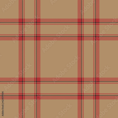 Plaid seamless pattern. Check fabric texture. Vector textile print.