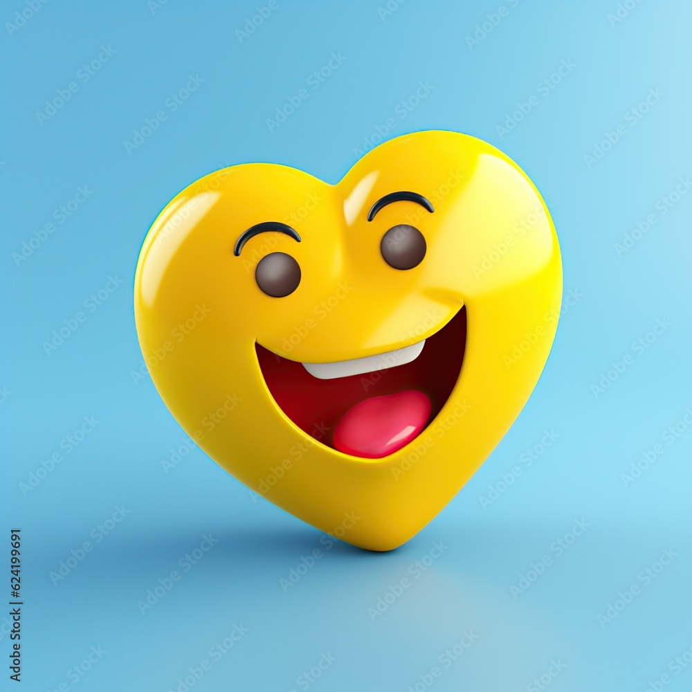 Happy emoji in 3D Happy emoji in 3D