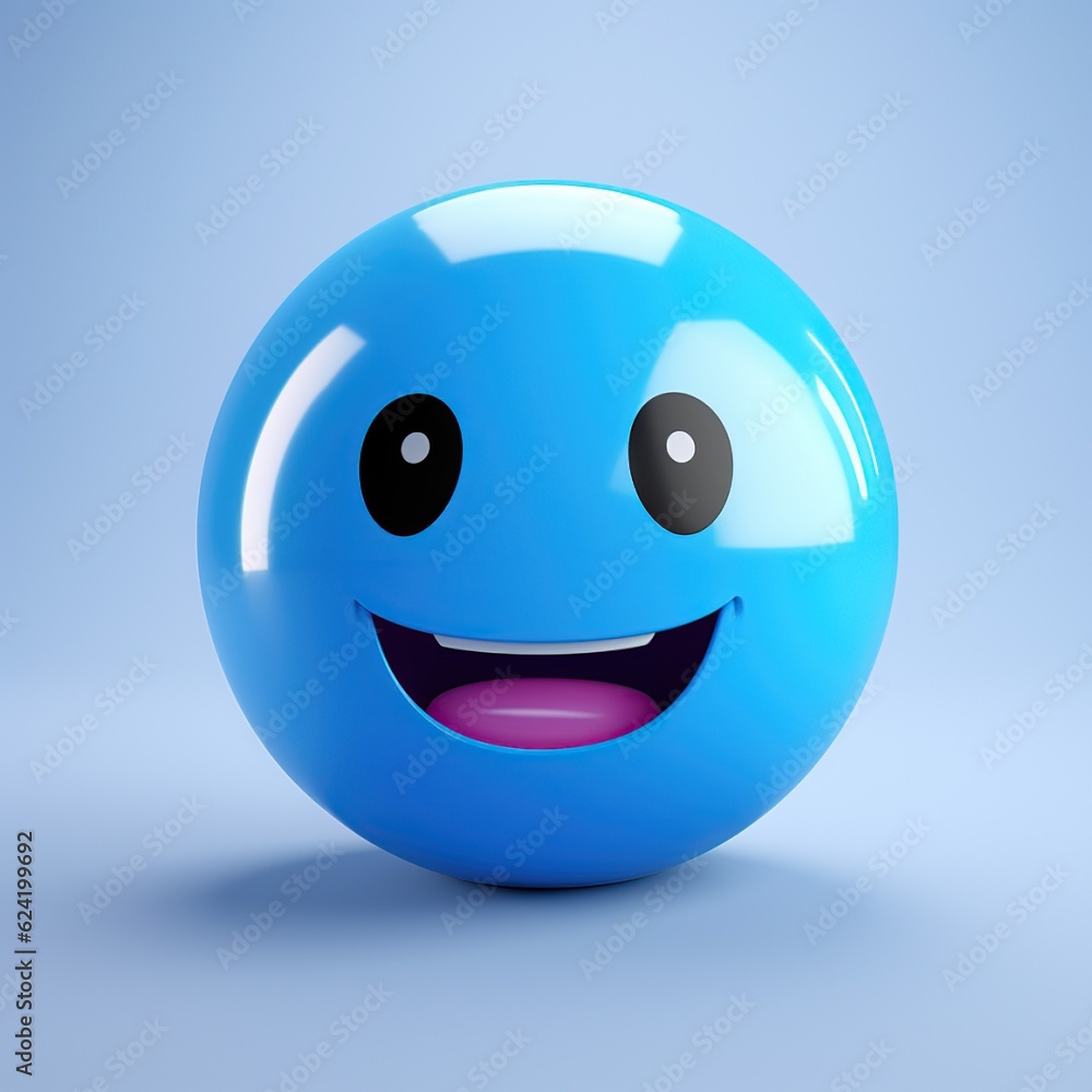 Fototapeta premium Happy emoji in 3D