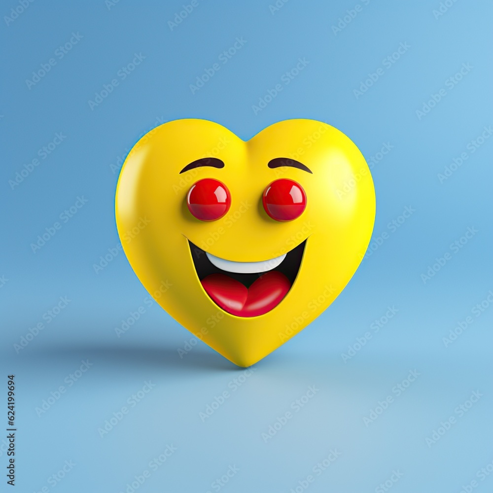 Fototapeta premium Happy emoji in 3D