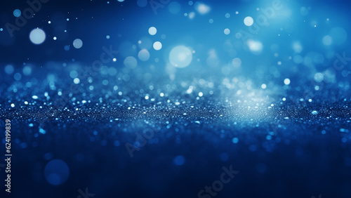 Abstract blur bokeh light blue for background. Generative ai.