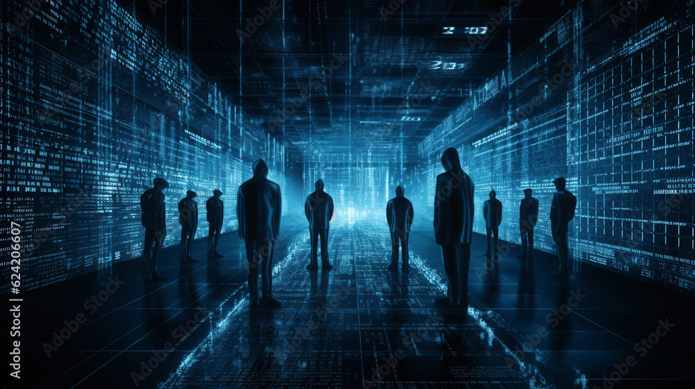 Hacker typing computer. Concept of cybercrime. Cyberattack. Dark web. ai generated Hacker typing computer. Concept of cybercrime. Cyberattack. Dark web. ai generated