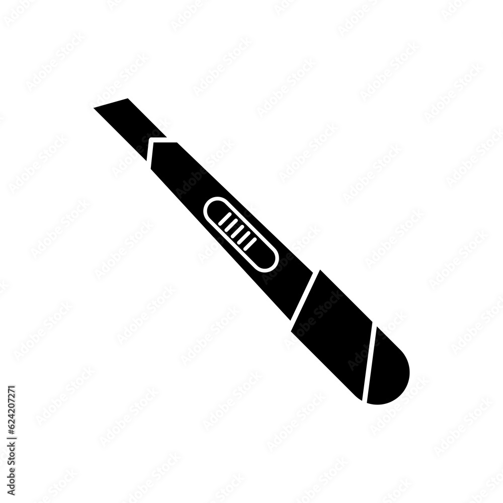 Cutter knife icon templates flat illustration on white background..eps Cutter knife icon templates flat illustration on white background..eps