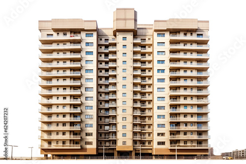 Fotobehang Condo building. isolated object, transparent background