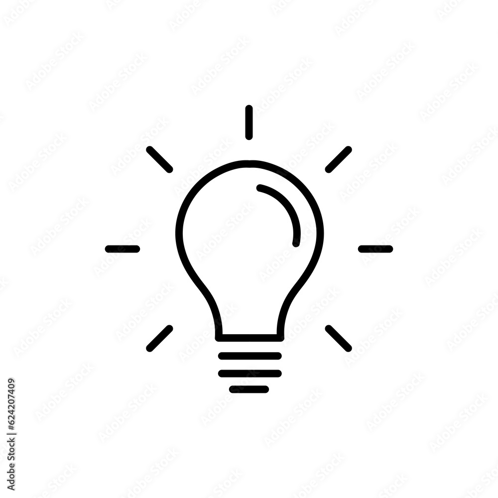 Light Bulb line icon vector, Idea sign, solution, thinking concept, electric bulb illustration..eps Light Bulb line icon vector, Idea sign, solution, thinking concept, electric bulb illustration..eps