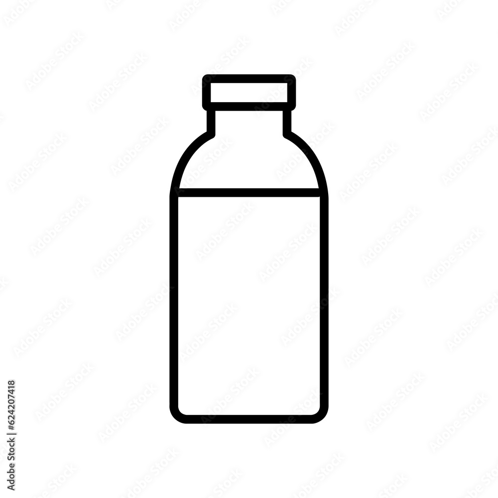 Milk Bottle icon vector design template flat illustration on white background..eps Milk Bottle icon vector design template flat illustration on white background..eps