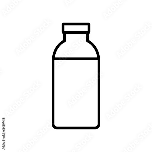 Milk Bottle icon vector design template flat illustration on white background..eps