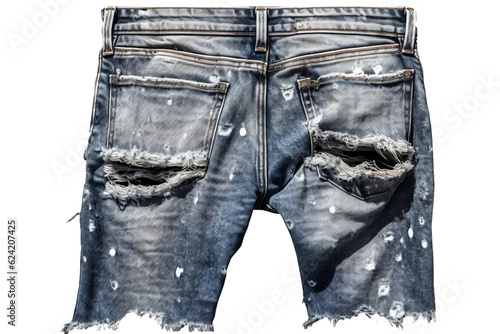 Denim jeans. isolated object, transparent background photo