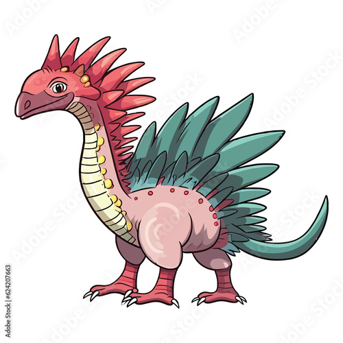 Cute Spinosaurus Dinosaur Illustration photo