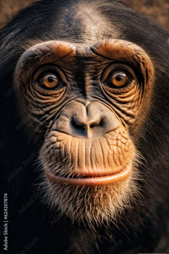 Cute Beautiful Chimps, Wildlife Photography, Generative AI Cute Beautiful Chimps, Wildlife Photography, Generative AI
