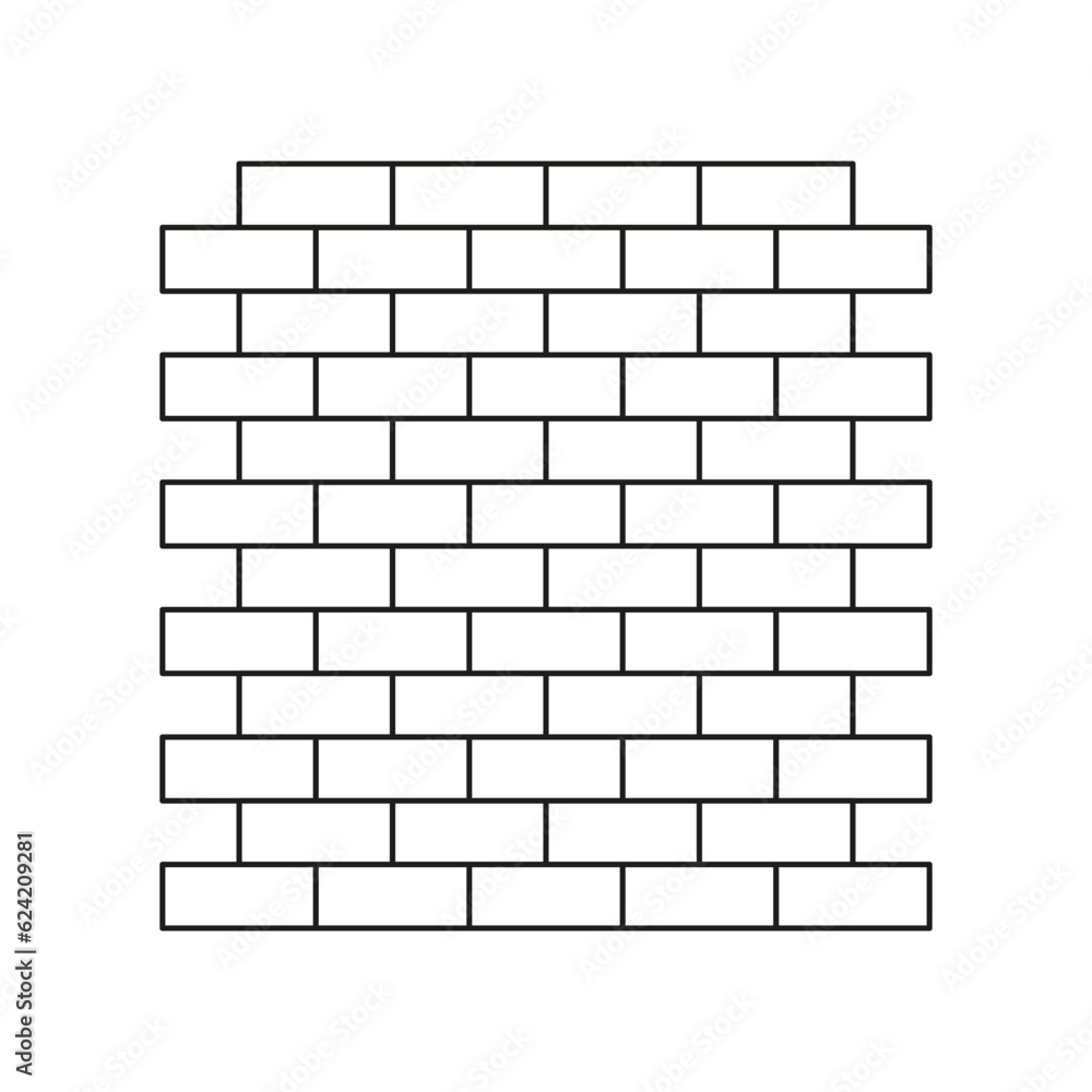 Brick wall icon. Vector illustration. EPS 10. Brick wall icon. Vector illustration. EPS 10.