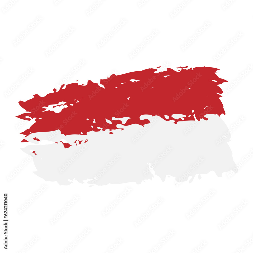 Indonesia Brush Flag Element Indonesia Brush Flag Element