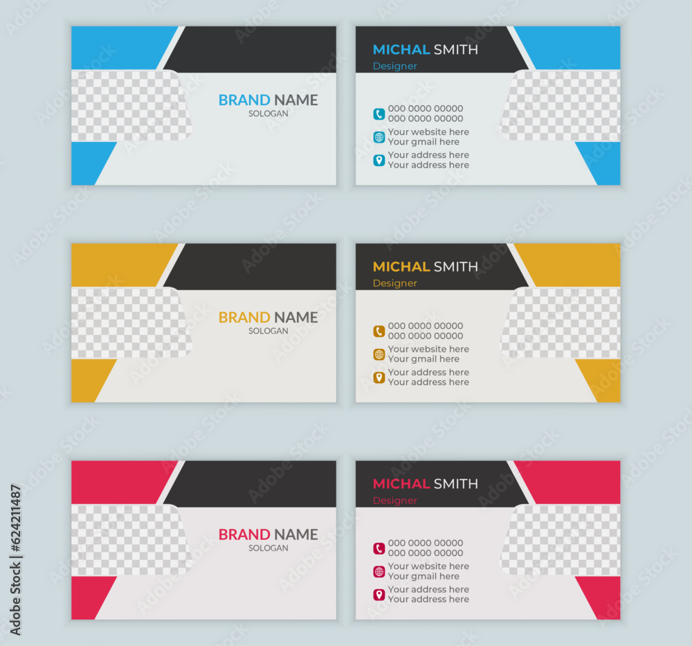 business card design. corporate business card. Modern business card design with front and back.
