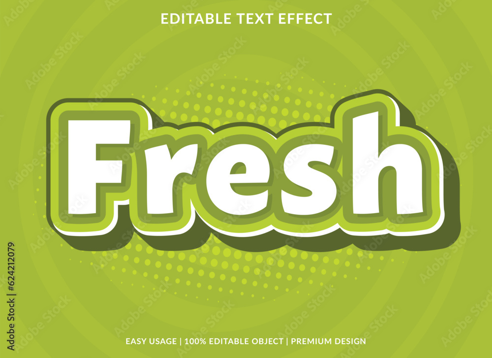 fresh editable text effect template use for font style logo fresh editable text effect template use for font style logo
