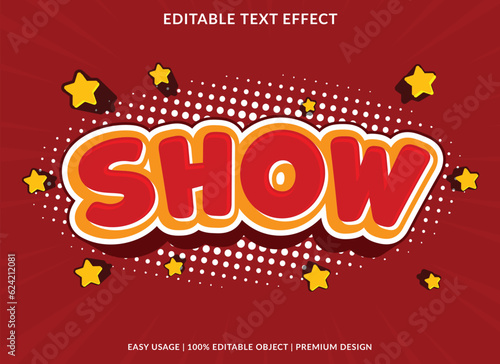 show editable text effect template use for font style logo