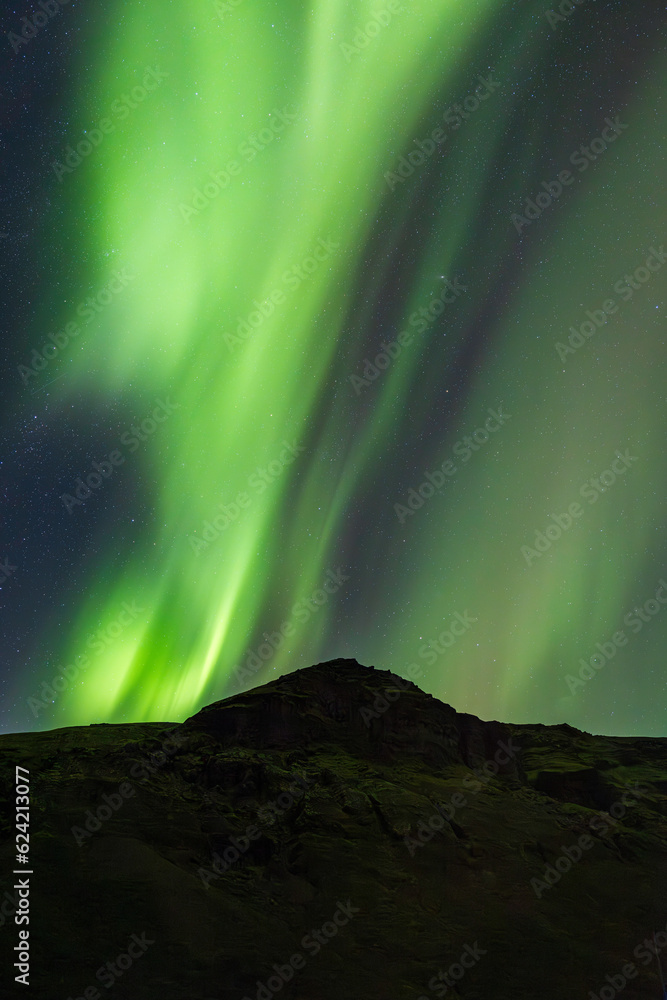 Northern Lights near Glacier Lagoon Iceland