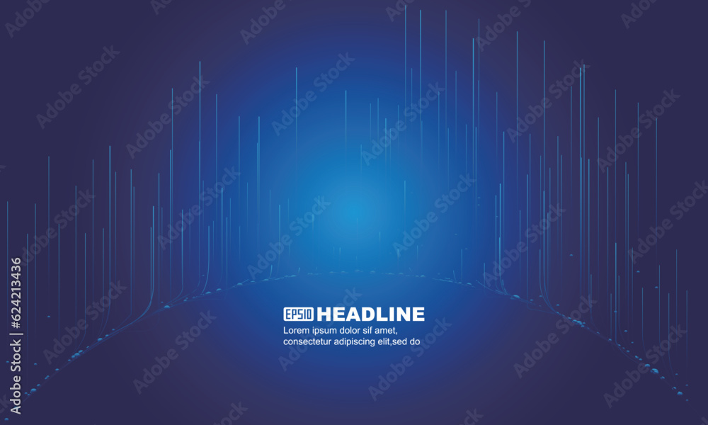 Curved glowing lines extending up the Internet technology background Curved glowing lines extending up the Internet technology background