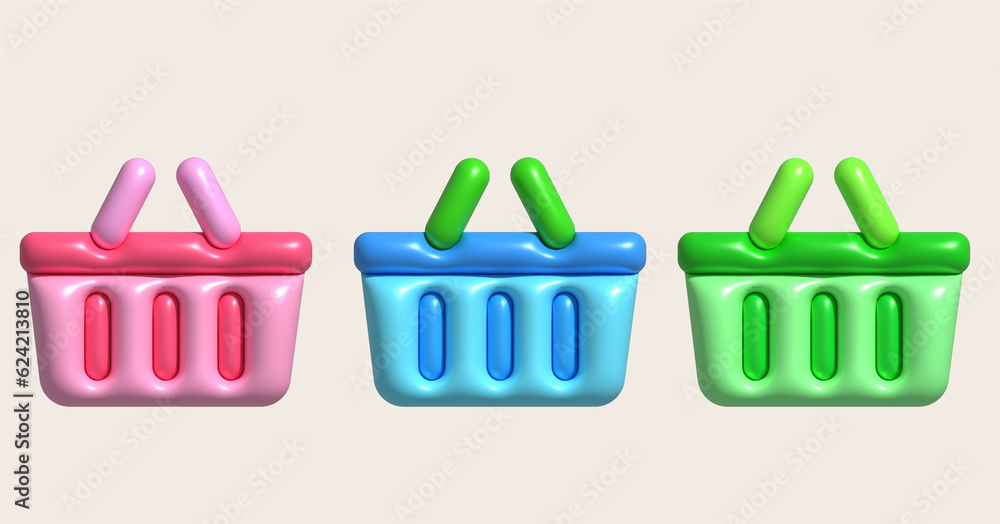 3d illustration empty shopping cart. 3d illustration empty shopping cart.