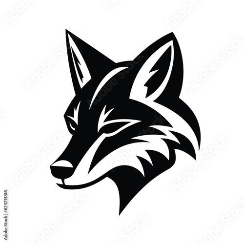 fox design logo, wolf icon, vector isolated on white background