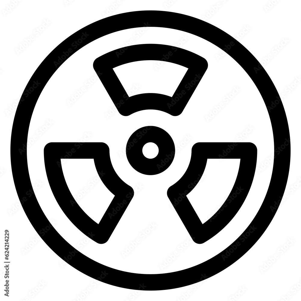 Nuclear energy Icon Symbol For Packaging Design Standart