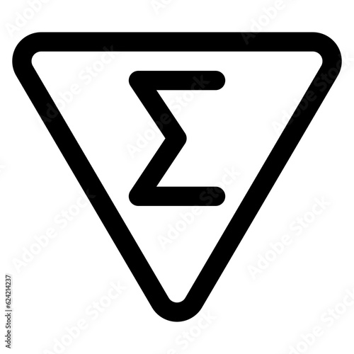 Summation Icon Symbol For Packaging Design Standart