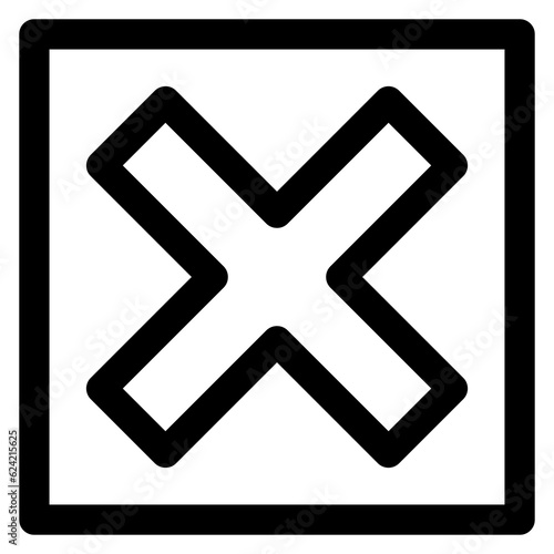 Cross Icon Symbol For Packaging Design Standart